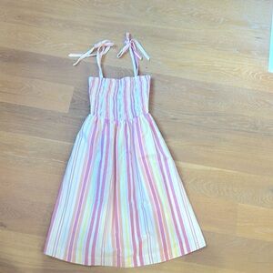 Pink orange, yellow midi dress from classic prep, gently worn